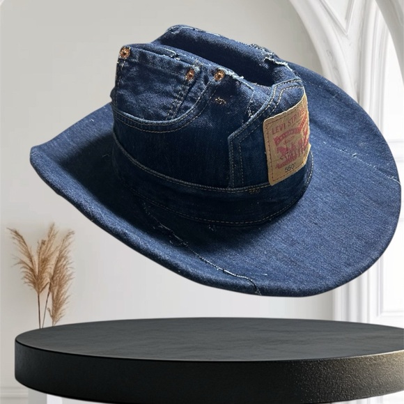 Levi's Blue Denim Western Hat - Picture 2 of 6